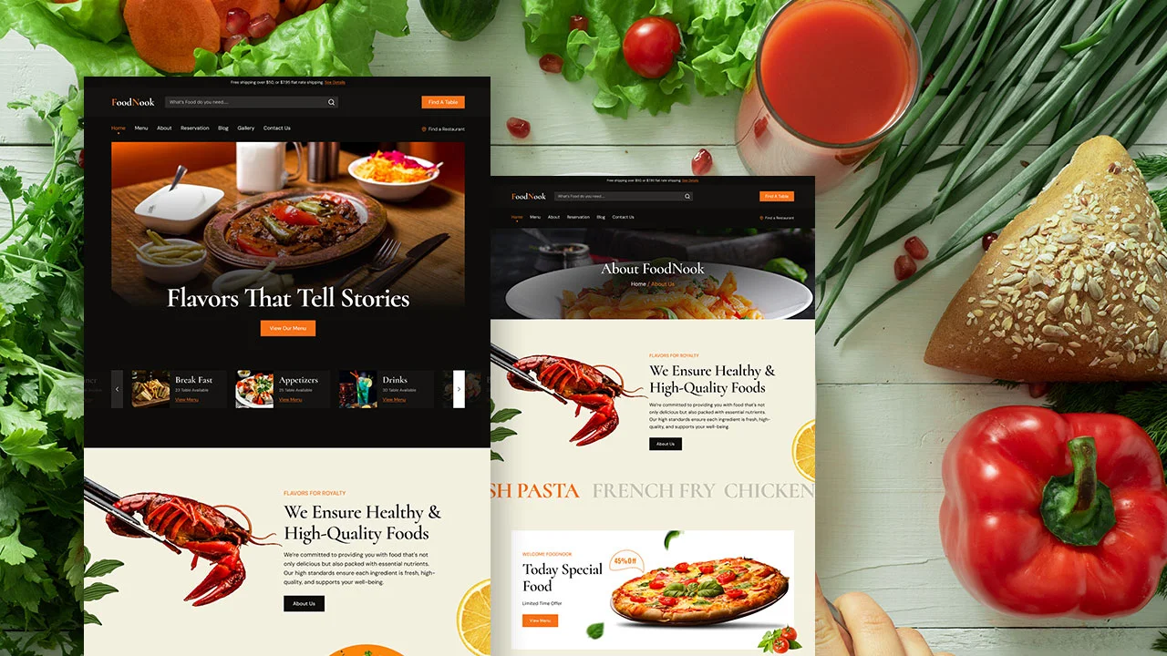 FoodNook website restaurant pub cafenea
