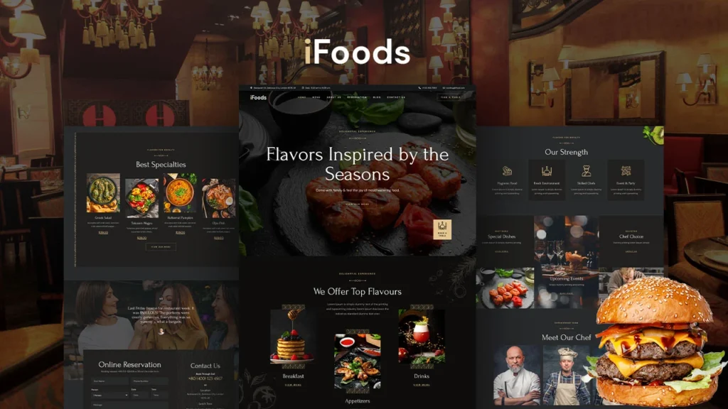 website prezentare restaurant